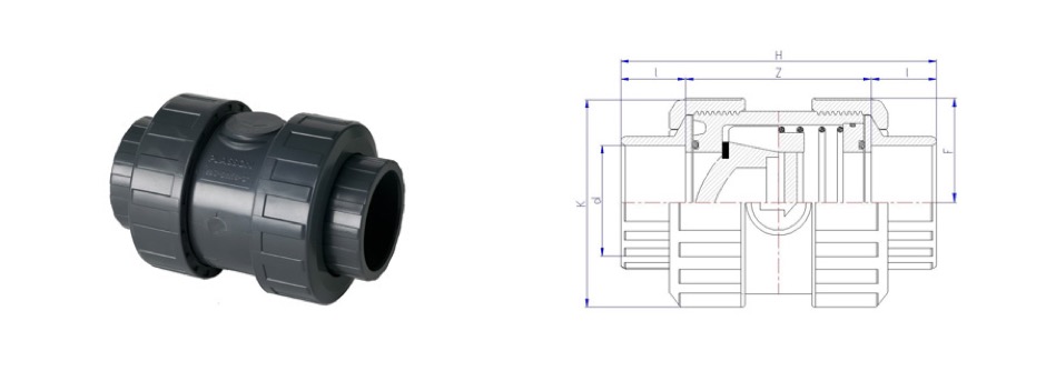 Valvola non ritorno epdm plasson