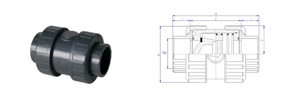 Valvola non ritorno epdm plasson