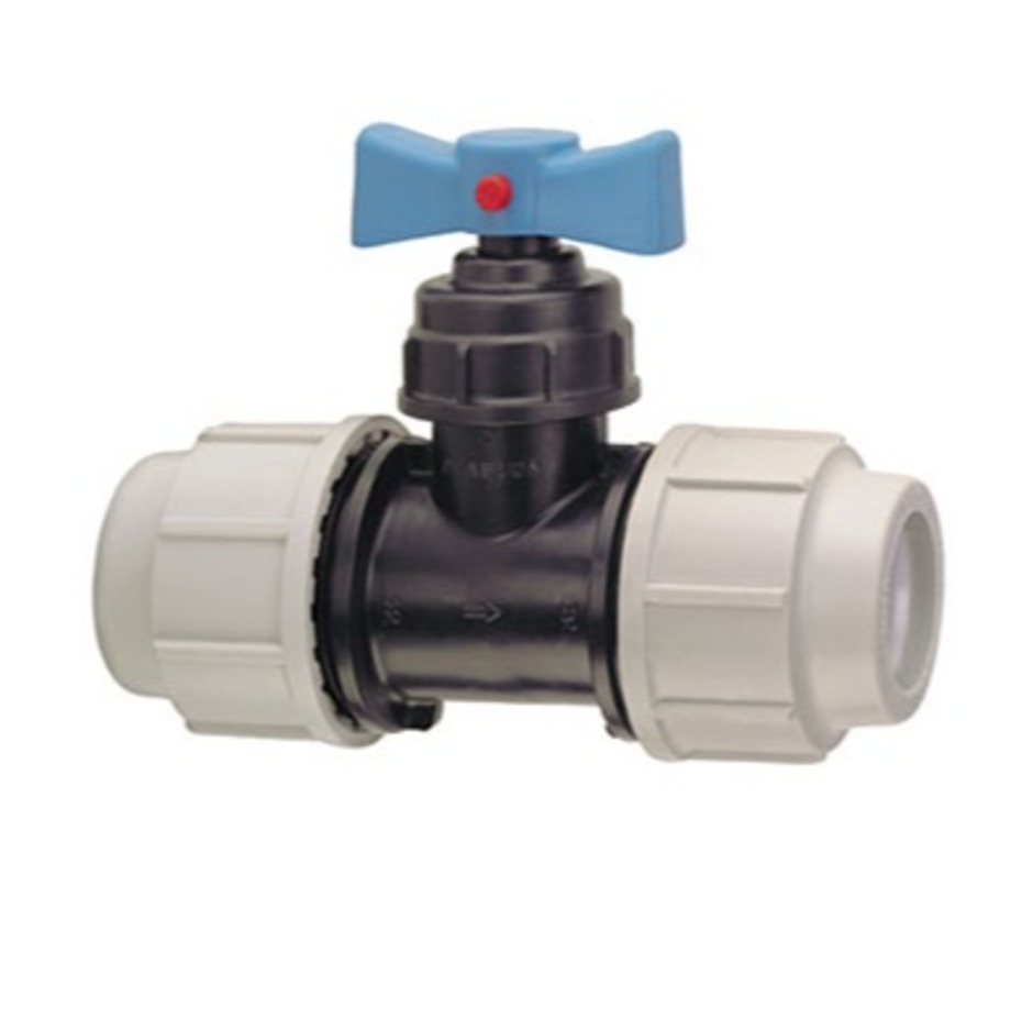 Valvola globo con raccordo polietilene plasson