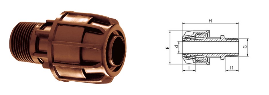 Raccordo m. polietilene irrifit plasson