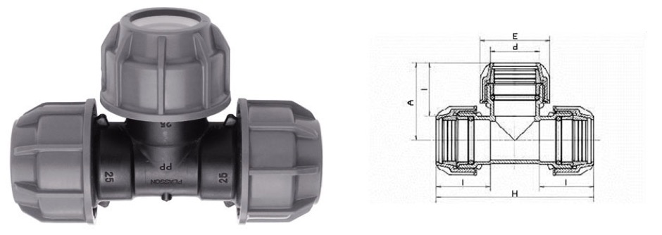 Tees polietilene ecofit plasson