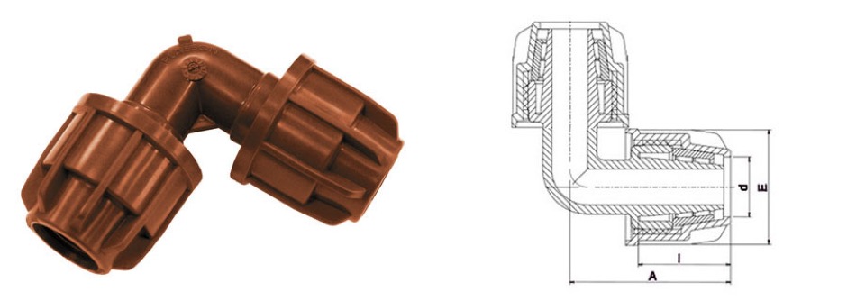 Gomito polietilene irrifit plasson