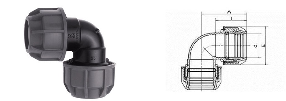 Gomito polietilene ecofit plasson