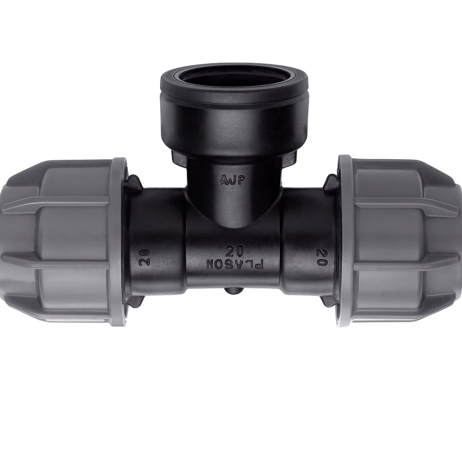 Tees filettato f polietilene ecofit plasson