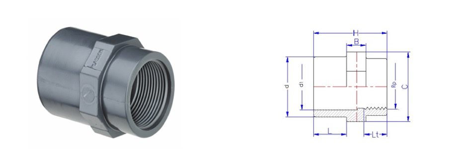 Riduzione di passaggio pvc