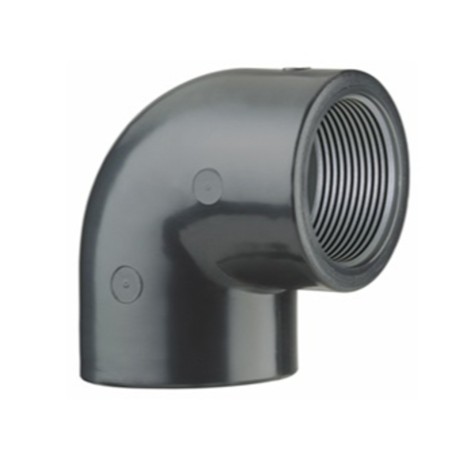 Gomito pvc filettato