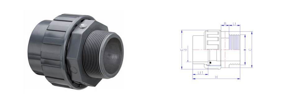 Bocchettone pvc passaggio