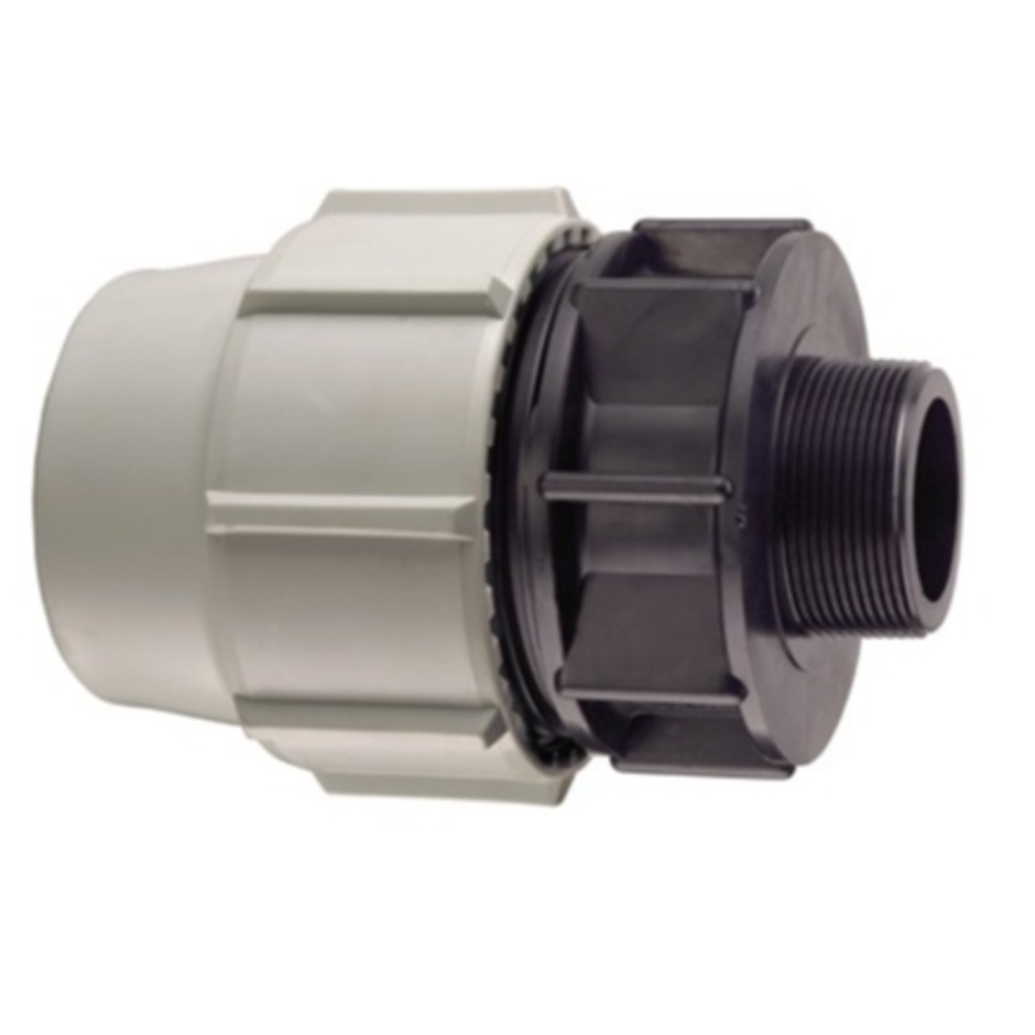 Raccordo polietilene compressione filettato m