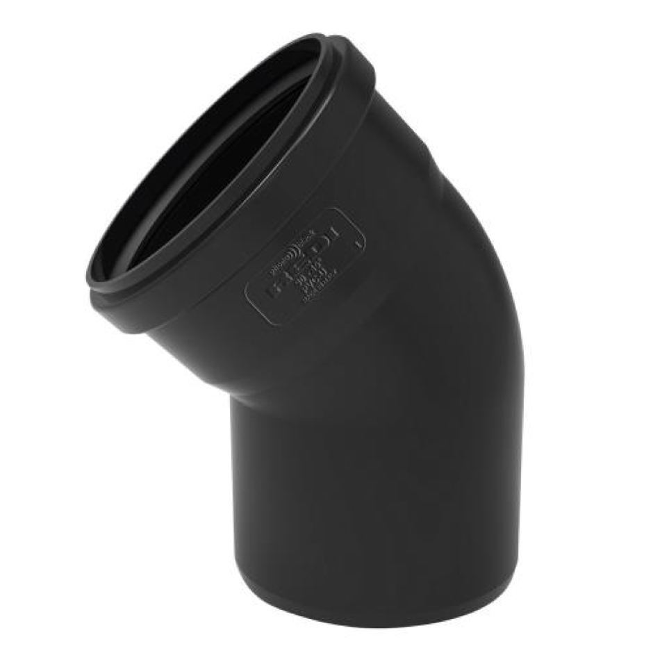 S. curva pvc insonorizzata 45°