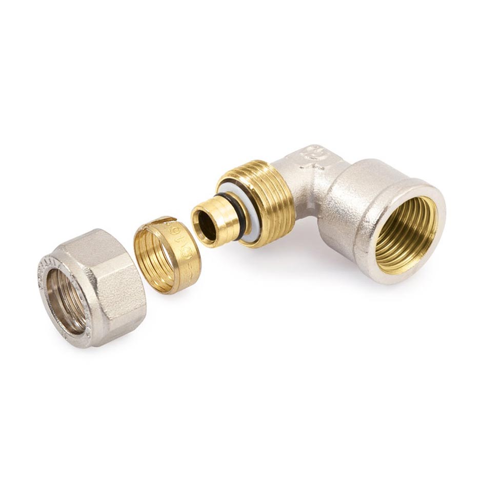 Gomito multistrato a stringere filettato f