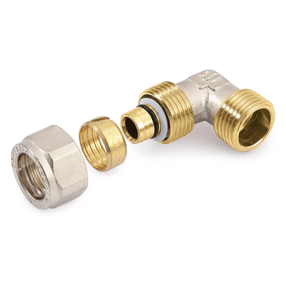 Gomito multistrato a stringere filettato m