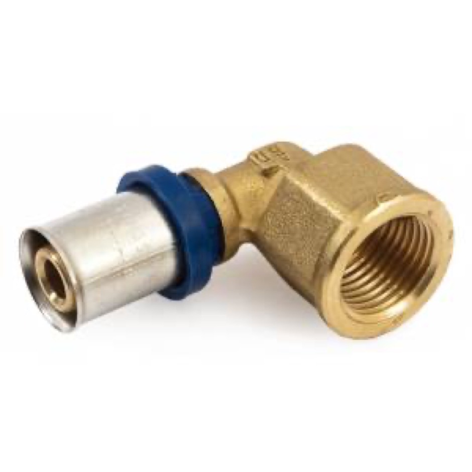 Gomito multistrato a pressare filettato f