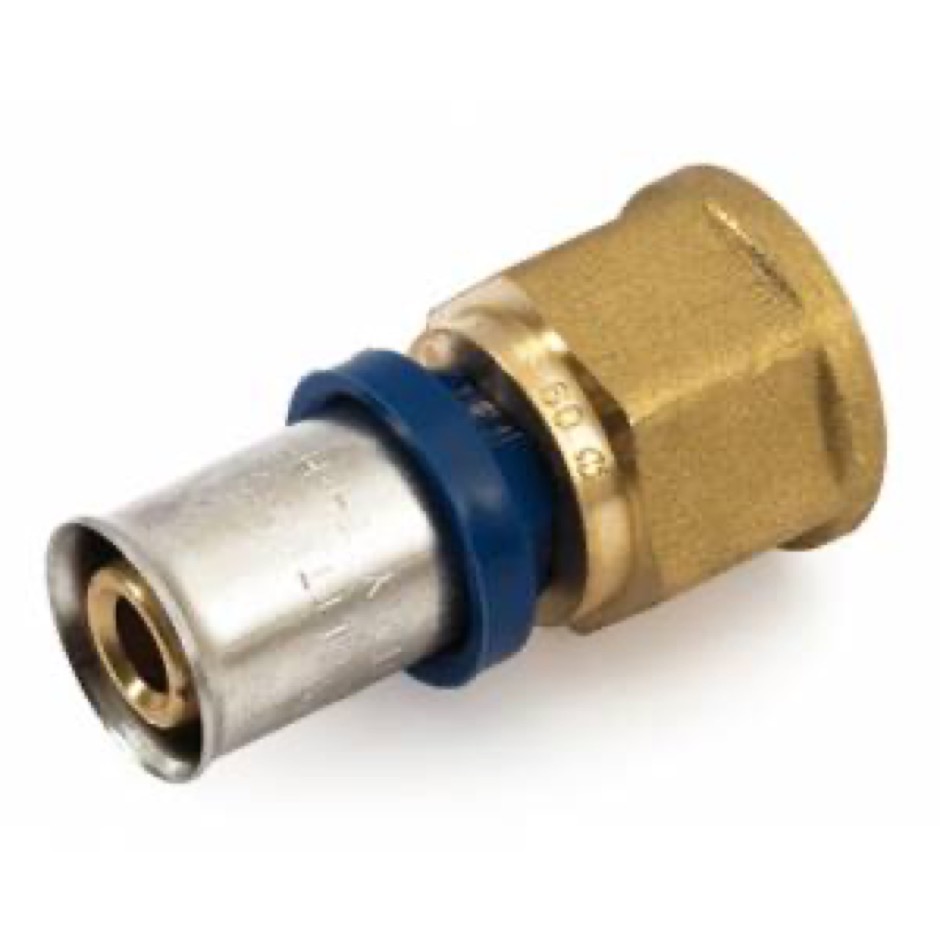 Raccordo filettato f multistrato a pressare