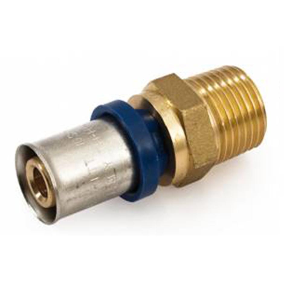 Raccordo filettato m multistrato a pressare