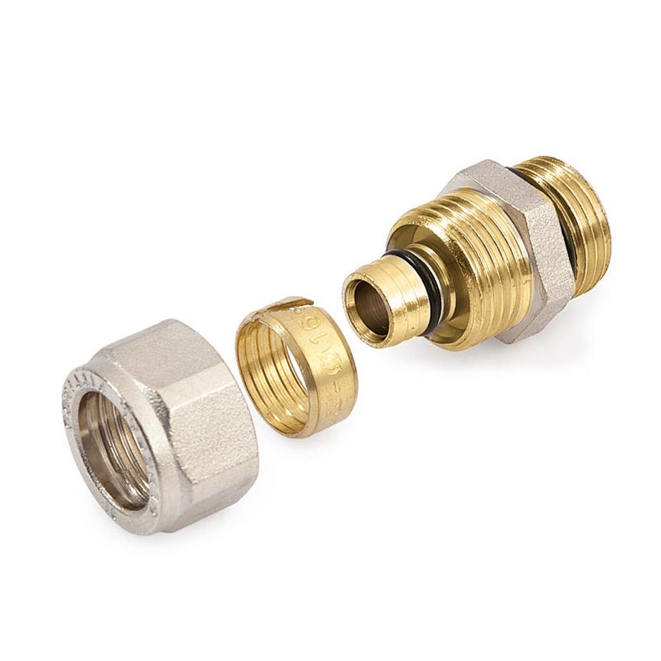 Raccordo filettato m multistrato a stringere