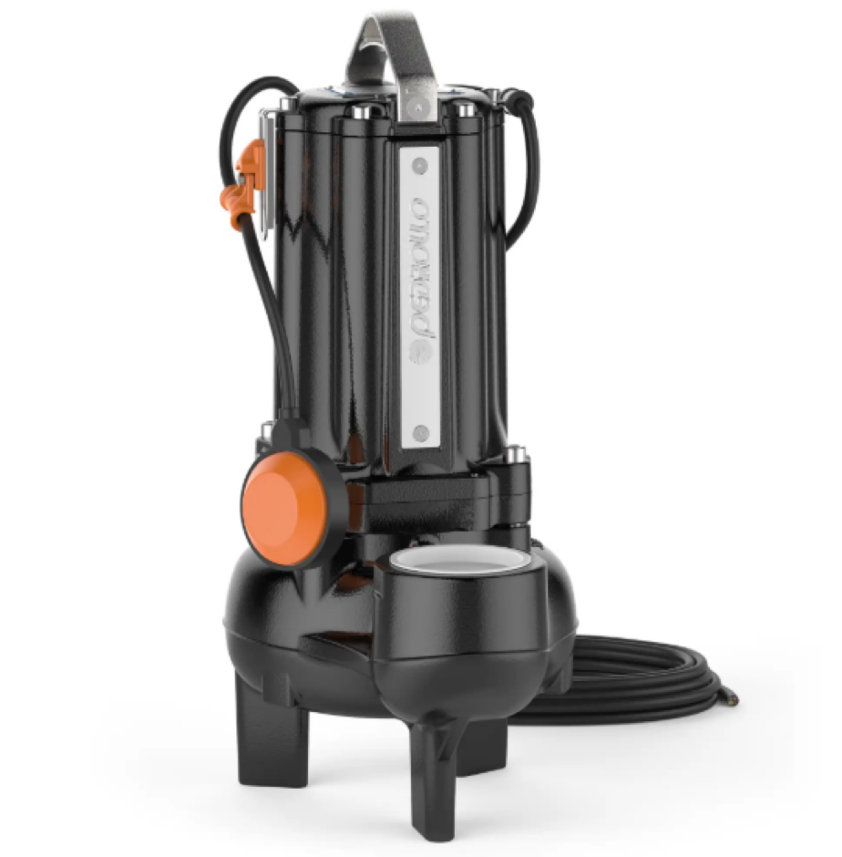 Elettropompa sommersa per acque cariche bicanale