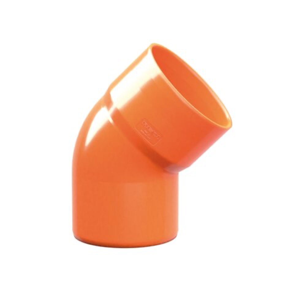 S.curva pvc rosso- 45°