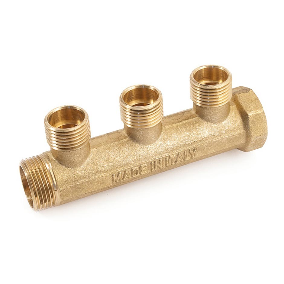 Collettore per centralina bagno ottone