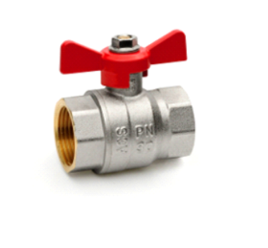 Valvola a sfera ff con farfalla