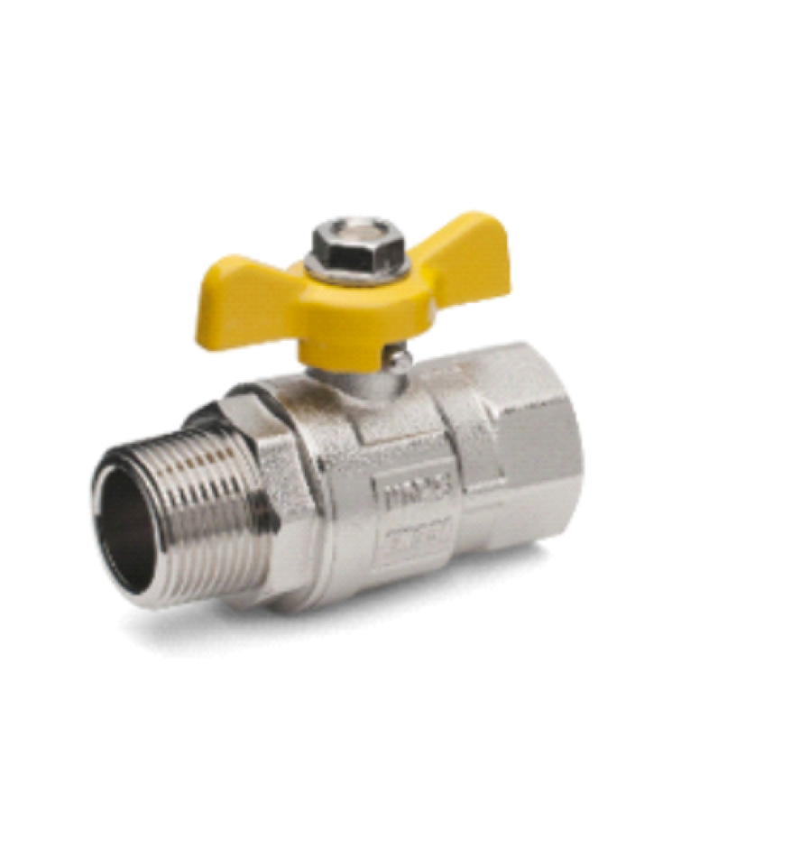 Valvola a sfera gas mf con farfella