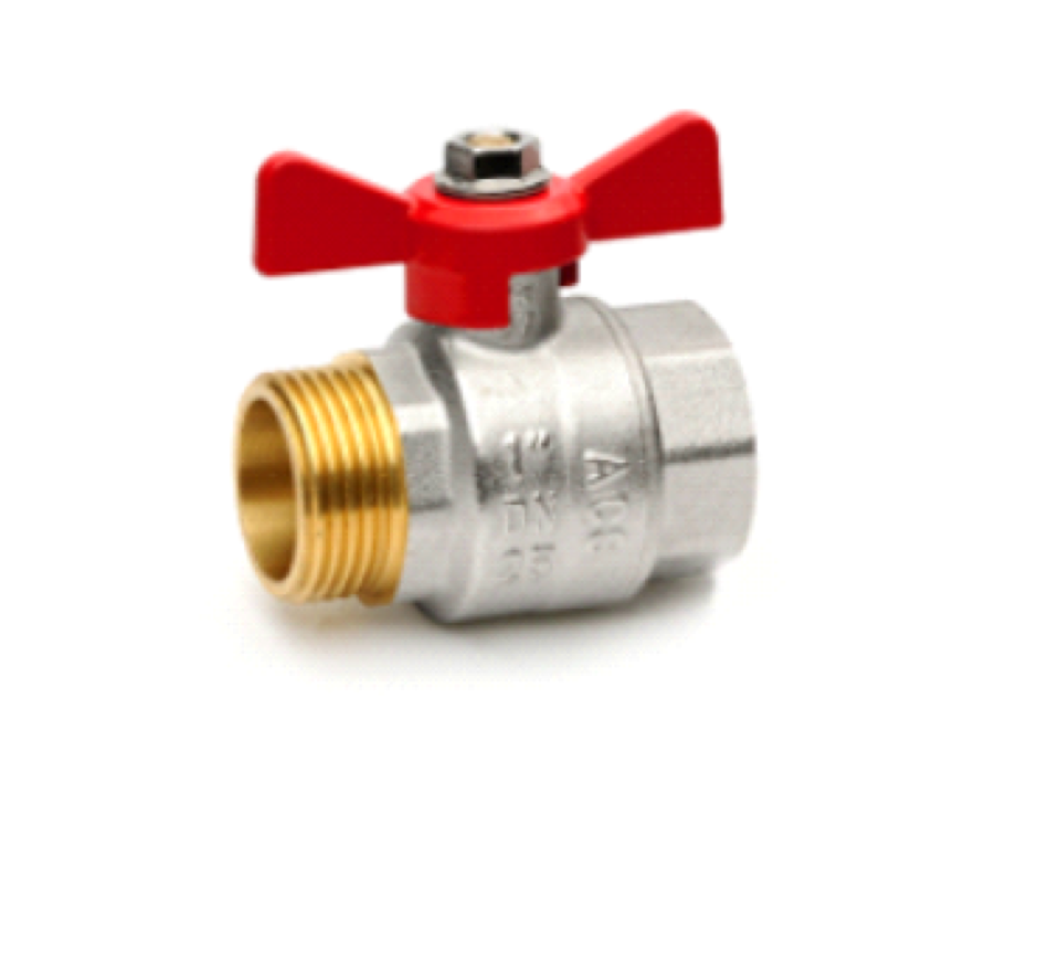 Valvola a sfera in ottone mf a farfalla